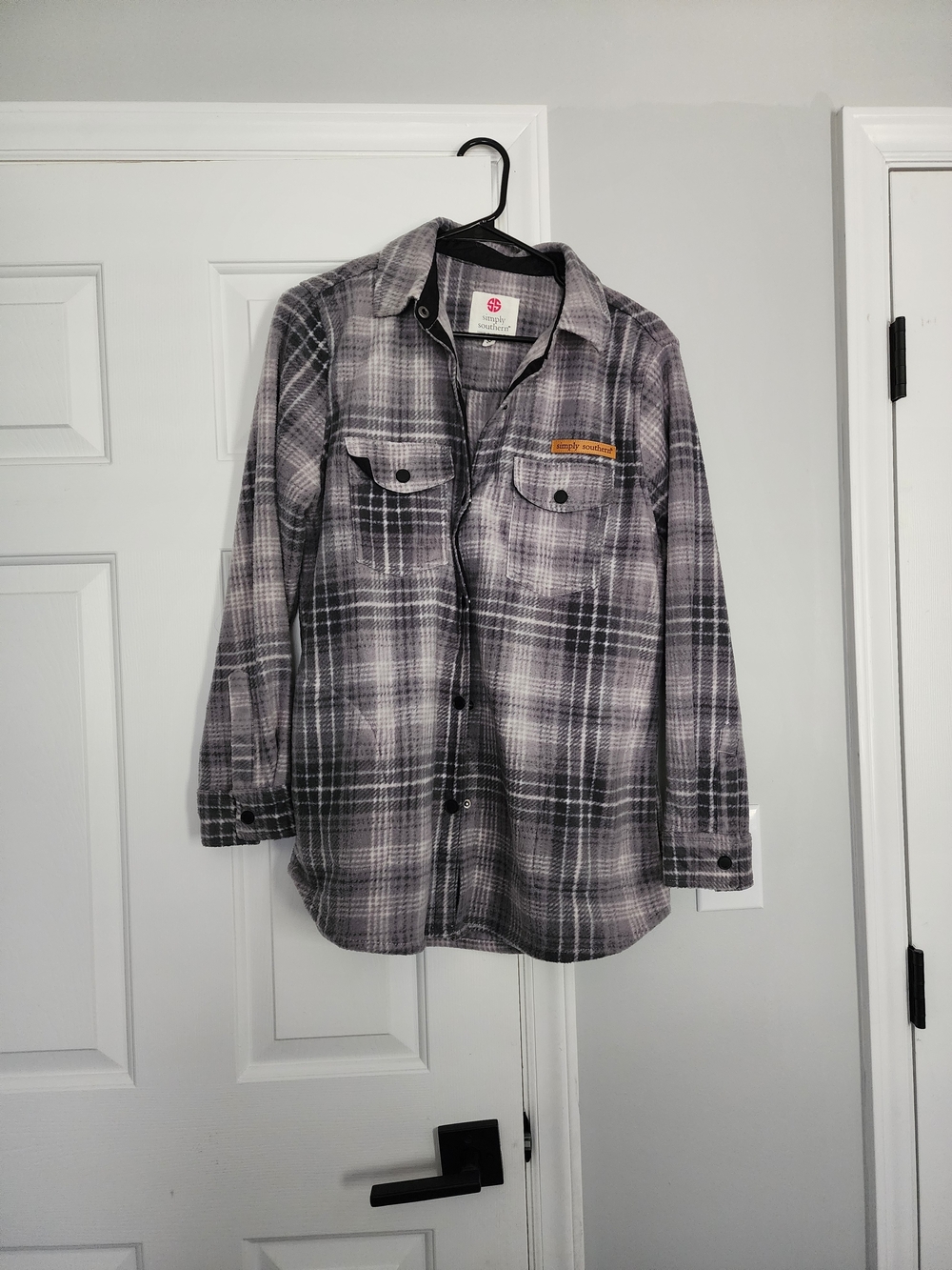 Simply Southern Grey Plaid Shacket